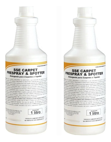 Kit Sse Carpet Removedor De Manchas Tecidos 2l - Spartan