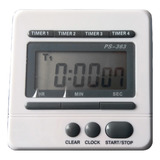 Timer Digital Reloj 4 Tiempos Alarma Regresivo Y Progresivo