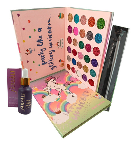 Sombras Happy Unicorn Glitter Party X 30 Tonos Original