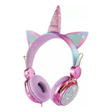 Auriculares Con Cable Bluetooth Unicornio Rosa Kawaii Regalo