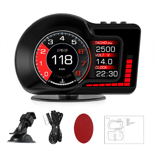 Car Hud Headup Display Velocímetro Gps Digital Sistema Dual