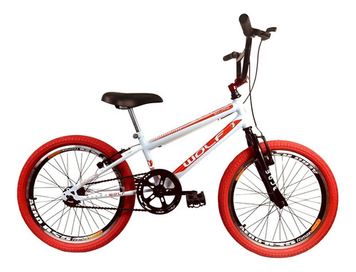 Bicicleta Infantil Aro 20 Bmx Preto/vermelho + Rodinha Later