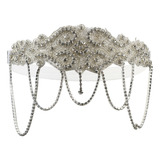 Nihay Diadema Gatsby Con Borlas Y Cadena En La Frente For