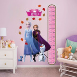 Vinil Decorativo Princesas Frozen Regla Nombre Personalizabl