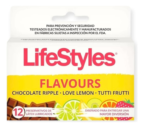 Preservativos Flavours 12 Unidades - Lifestyles