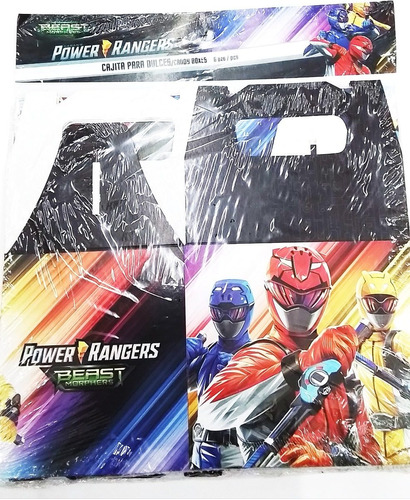 6pz Caja Dulcera Cajita Fiesta Power Rangers Cd24 0pow0