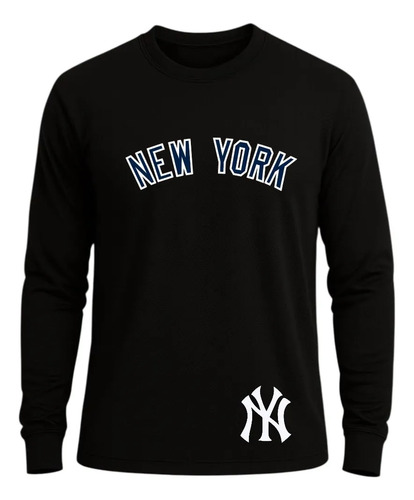 Jersey Playera Yankees New York Premium Beisbol Manga Larga2