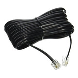 Cable De Extensión De Teléfono Negro De 25 Pies Pies