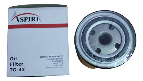 Filtro Aceite Tg43  Ml43 Ml16 51068 Fiat Grand Cherokke Limi Foto 2