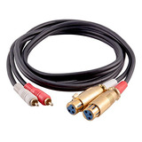 Cable Xlr Dual Macho De 3 Pies, 2 Xlr A 2 Rca - Seismic Audi