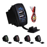 Cargador Usb Auto - Moto - Bus - Camión  12 V Y 24 V 