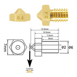 Kit 25 Boquillas Nozzle Impresora 3d Laton V6 E3d 1.75 Mm