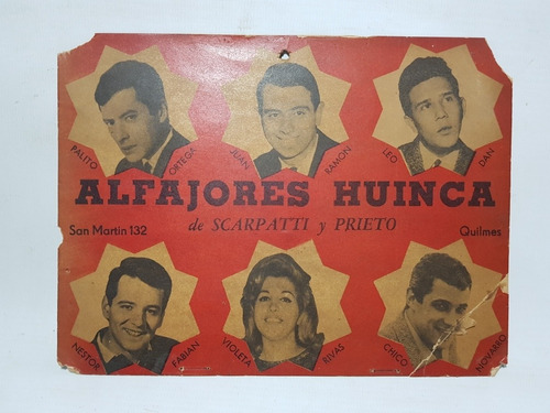 Antiguo Y Raro Cartel De Almacén Alfajores Huinca Mag 57849