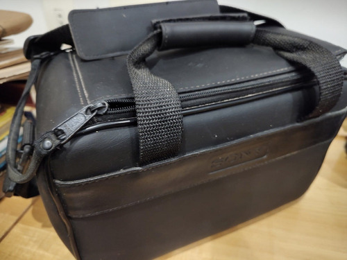 Antiga Bolsa Em Couro Para Filmadora Sony