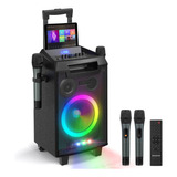 Mquina De Karaoke Con 2 Micrfonos, Altavoz Bluetooth Sistema