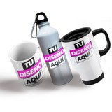 Pack Taza+ Botella +mug Personalizado