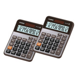 Calculadora De Escritorio Casio Mx-120b Gris 2 Piezas