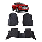 Tapetes Interior Cabina Ford Ranger 2016-2020 Kit 3 Piezas