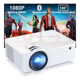 Projector Groview 1080p Nativo 9500 Lux + Pantalla  100 