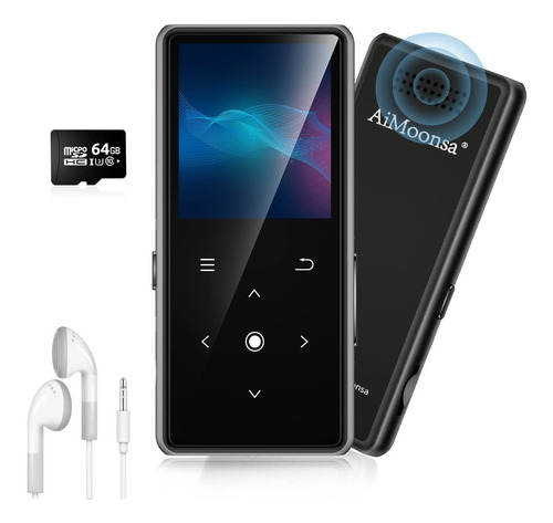 Reproductor De Mp3 De 64 Gb Con Bluetooth 5.2, Reproductor D