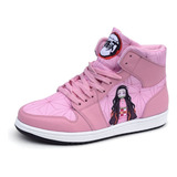 Tenis Rosa Nezuko Demon Slayer Anime Bota Hi Top