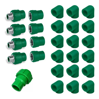 Kit Ppr 3\u002F4 Compatible Con Tuboplus Conectores, Codos, Check | Envío gratis