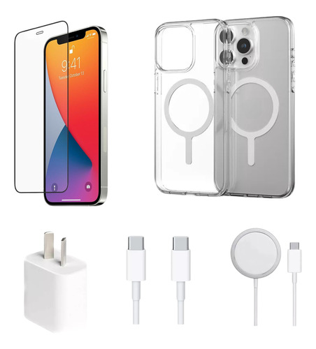 Funda +cable +cargador+templado+magnético Para iPhone 15 Pro