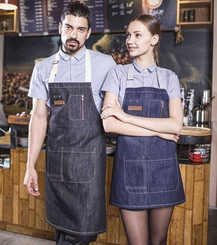 Delantal Jeans Para Restauran Dos Modelos