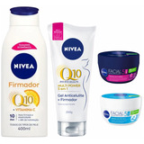  Nivea Firmador Q10 + Bye Bye Celulite + Nutritivo E Noturno