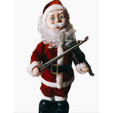 Santa Claus Navidad Musical Con Movimiento Dorso 45 Cm 