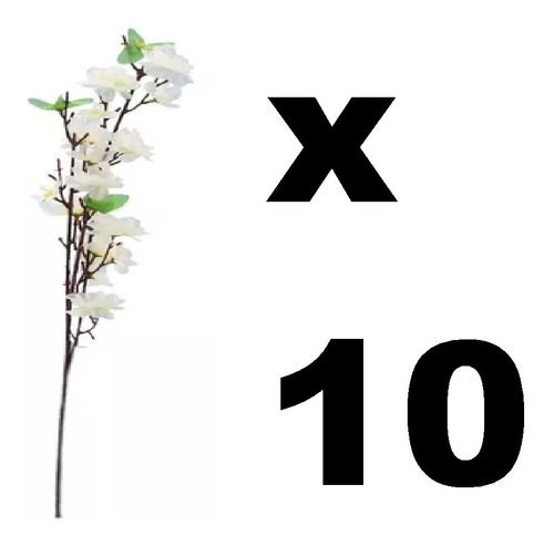 10 Varas Flor Cerezo Artificial Rama 120 Cm