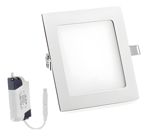 Plafón Led De Aplicar Cuadrado 24w 30x30 Cm Luz Calida 220v Color Blanco Brillante