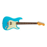 Guitarra Eléctrica Fender American Professional Ii Stratocaster Hss De Aliso Miami Blue Brillante Con Diapasón De Palo De Rosa