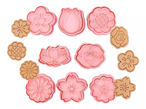 8 Cortador Galletas De Flores Cortadores Galletas Moldes 