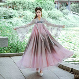 Vestido Hanfu Con Flores Para Mujer, Disfraz Antiguo De Danz