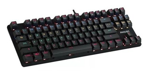 Teclado Gamer Philips G901 Mecanico Blue Antighosting Rgb