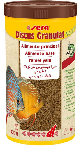 Sera Discus Granulat Nature 420gr Comida Gránulos Discos