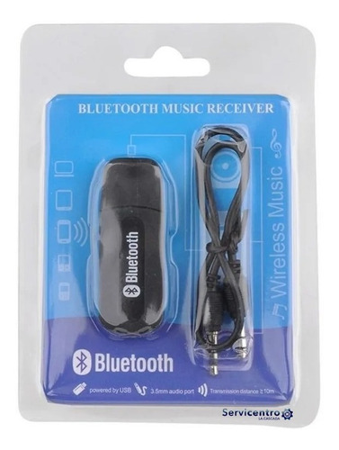Adaptador Receptor De Audio Bluetooth Usb A Cable 3.5mm Jack