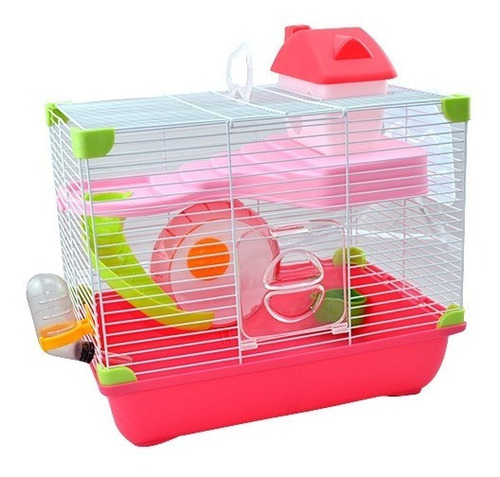 Jaula Plastica Hamster Land Rosa 35.5 X25.6 X33.0 Cm