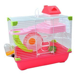Jaula Plastica Hamster Land Rosa 35.5 X25.6 X33.0 Cm