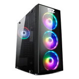 Gabinete Gamer Storm-z Daring Full Tower 3 Fans Rgb Usb 3.0 Cor Preto