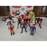 Lote De 10 Mini Figuras De Max Steel,elementor Y Action Man.