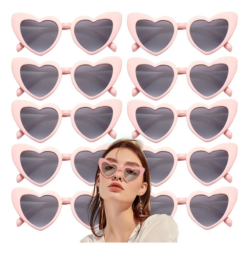 10pz Gafas De Sol Corazón Accesorios Moda Niñas Mujer Lentes | MercadoLibre