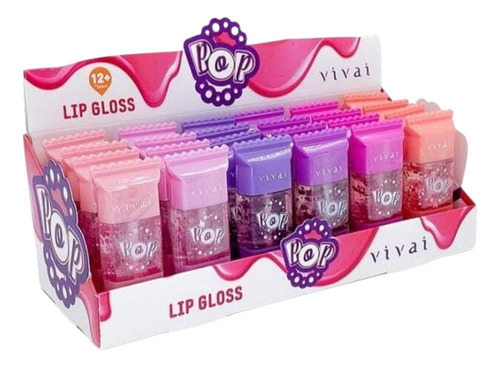 Kit C/6  Lip Gloss Pop Vivai 3079