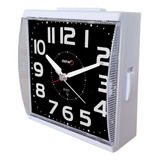 Reloj Despertador Steiner Análogo Alarma Cuadrado 11.9 Cm