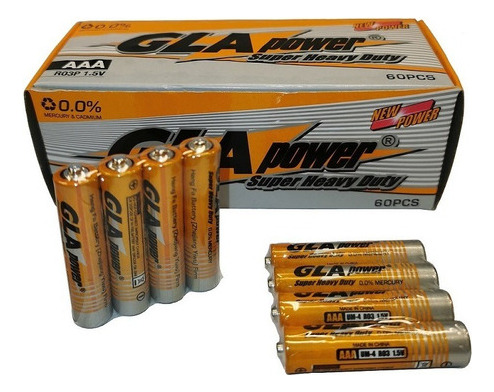 Caja 60 Pilas Alcalina Gla Tamaño Triple A 1.5v / 004104