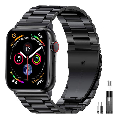 Correa Acero Para Apple Watch + Ajustador Largo