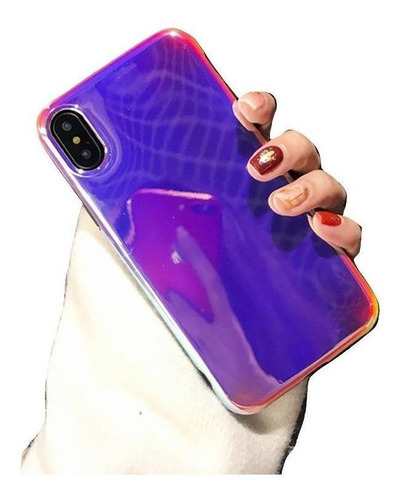 Funda Para iPhone Tornasol Camaleon Case Mujer Brillante 3d