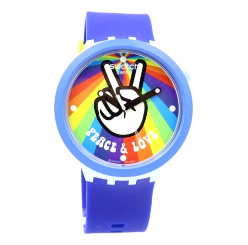 Reloj Swatch Big Bold Bioceramic Peace Hand Love Sb03n105