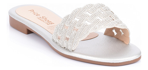 Price Shoes Sandalias Planas Para Mujeres 9021256plata